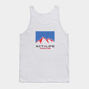 Activlife Adventure With Red Mountains and Blue Sky Tank Top